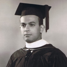 Sami graduating from the American University in Cairo